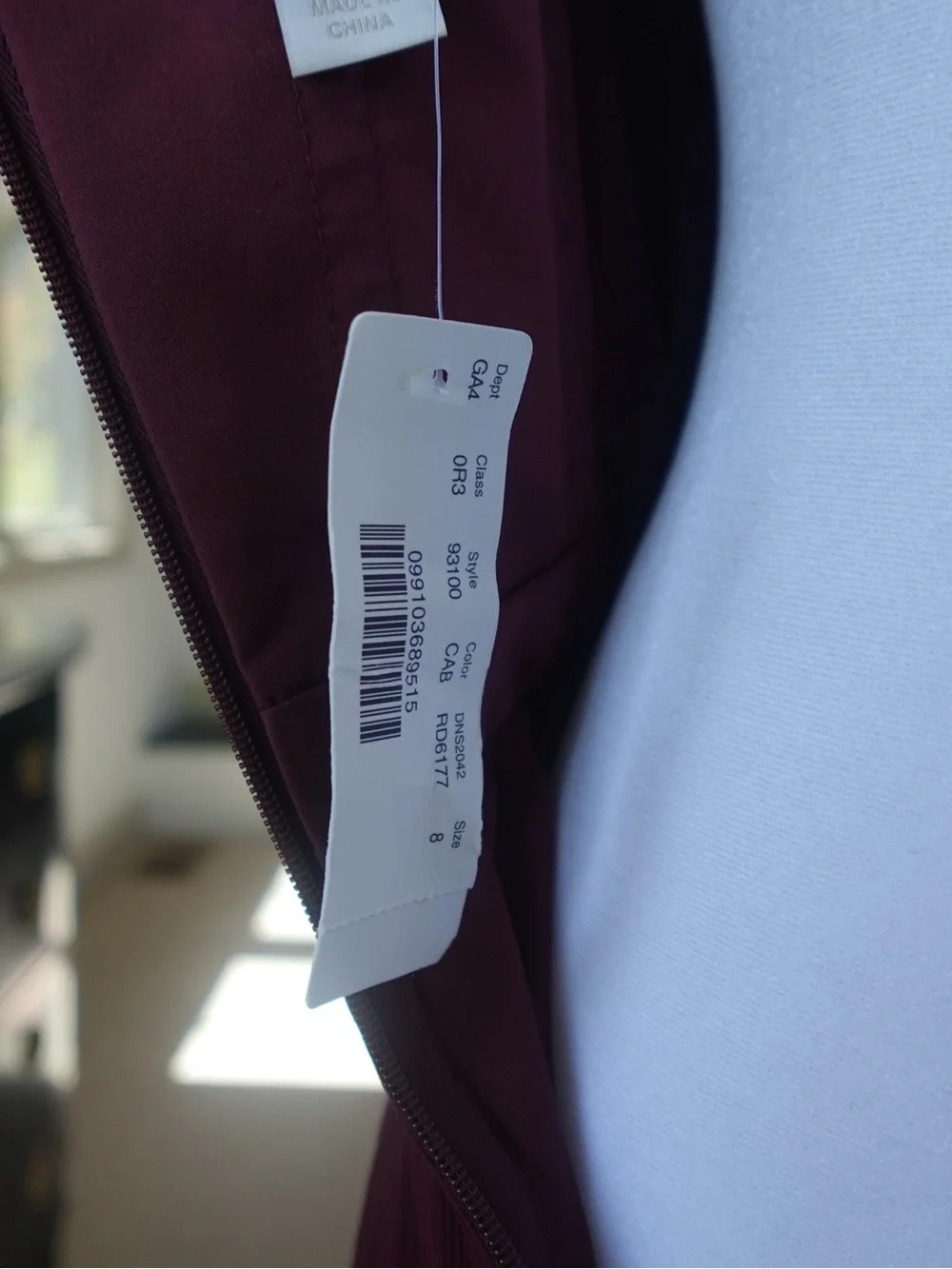 J.Crew Heidi dress in burgundy wine red 100% silk mini v neck chiffon
